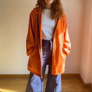 Vintage Orange Hooded Jacket